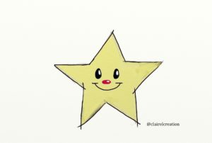 L'étoile que j'ai dessinée sur ma tablette