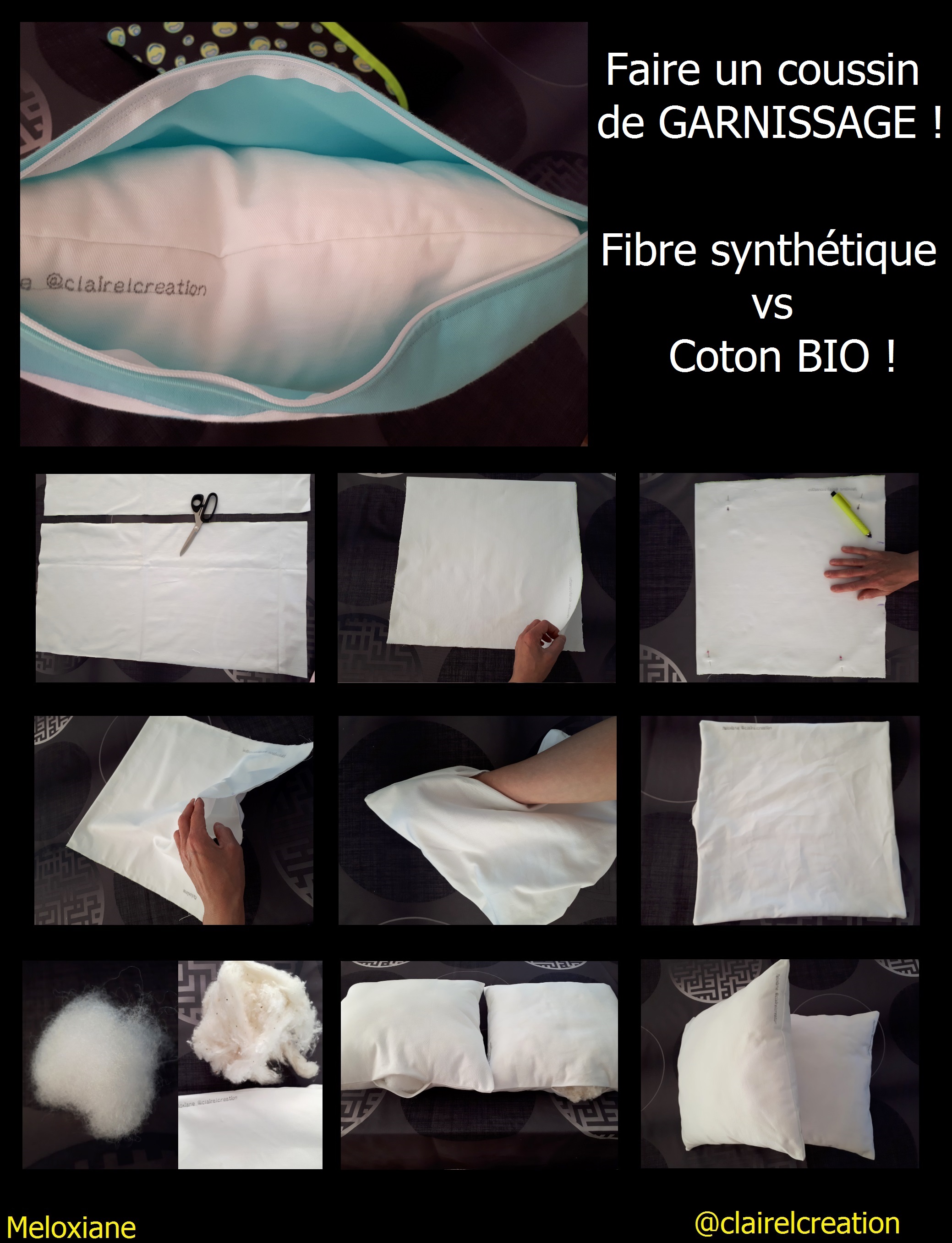 Faire un coussin de garnissage : fibre synthétique vs ...